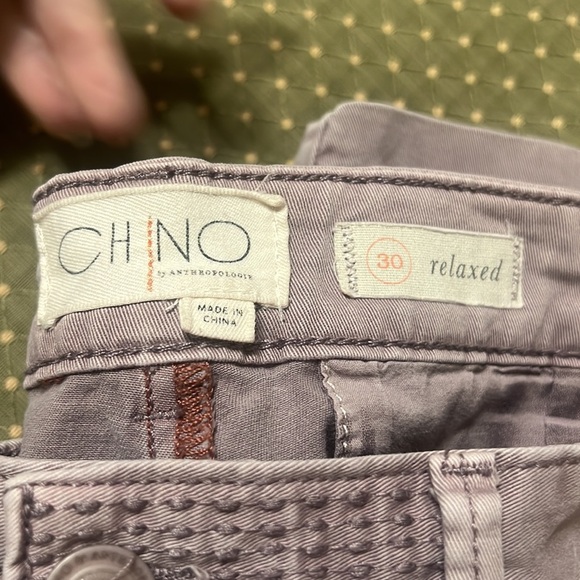 Relaxed Embroidered Chino Pants Size 30 Relaxed - Lilac - Picture 9 of 9